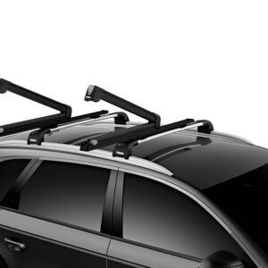 Juego de 2 portaesquís CRUZ Ski-Rack Dark para 6 pares de esquís ó 4 tablas snowboard (acabado en negro)