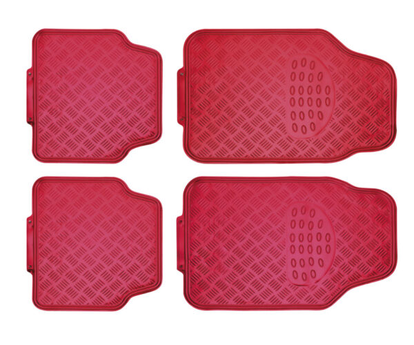 Juego alfombras en PVC ALU-LOOK rojo