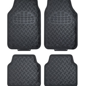 Juego alfombras en PVC ALU-LOOK negro